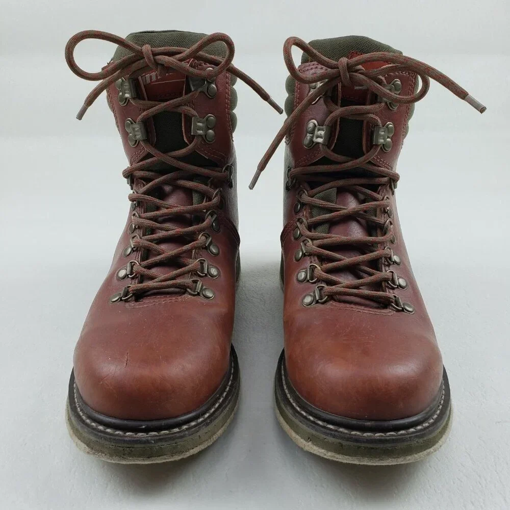 Simms Freestone Wading Boot Mens 9 Brown Leather Fly Fishing Felt Sole
